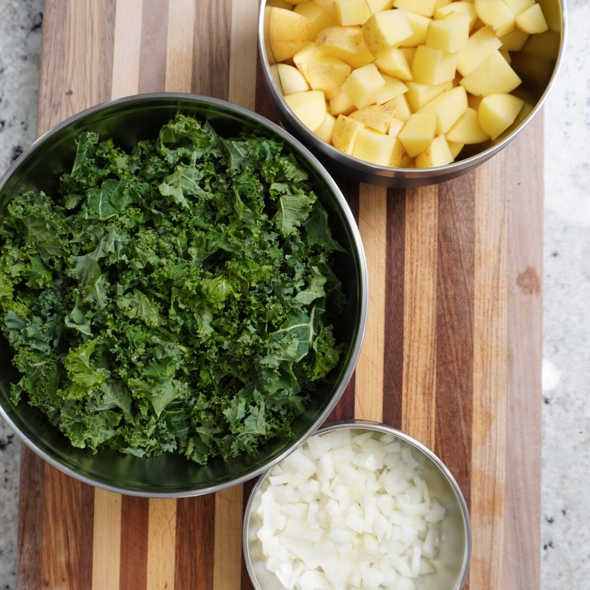 chopped ingredients.