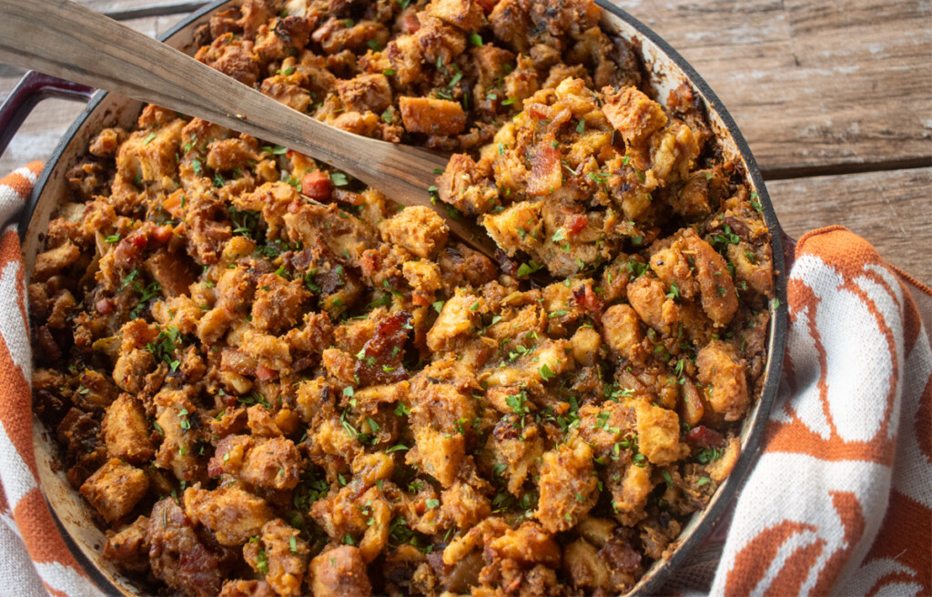 smoked bacon and brioche stuffing