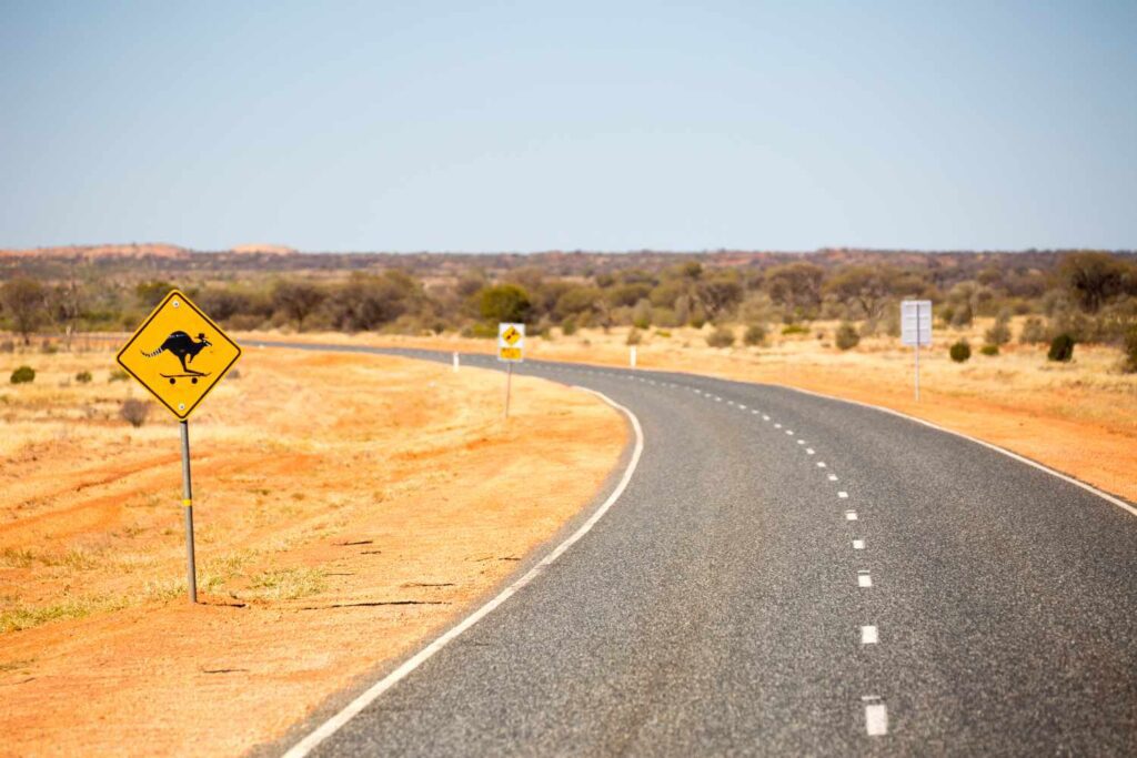 kangaroo sign northern territory australia