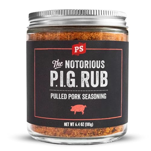 PS Seasoning Notorious PIG Pulled Pork Seasoning and Dry Rub - BBQ Rubs for Smoking and Grilling - Sweet and Smoky Pig BBQ Powder Rub Spice Blend for Ribs, Chops, Beef, Steaks, Chicken