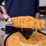 Easy Homemade Cornbread slice.