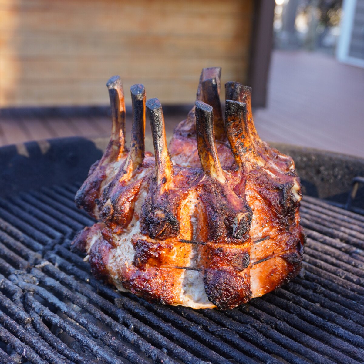 grilled holiday crown roast.