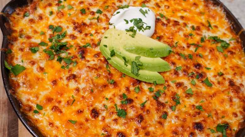 Creamy Chicken Enchilada Skillet