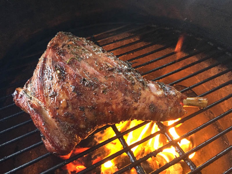 Smoked Leg of Lamb on the Big Green Egg