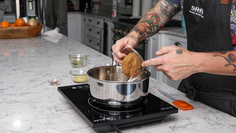 Double Smoked Maple Bourbon Glazed Ham on the Big Green Egg