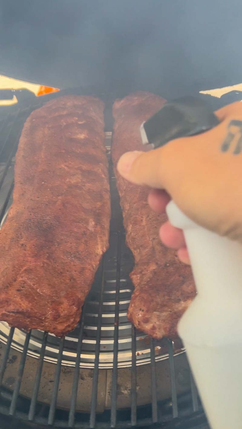 Big Green Egg Hot and Fast Baby Back Ribs