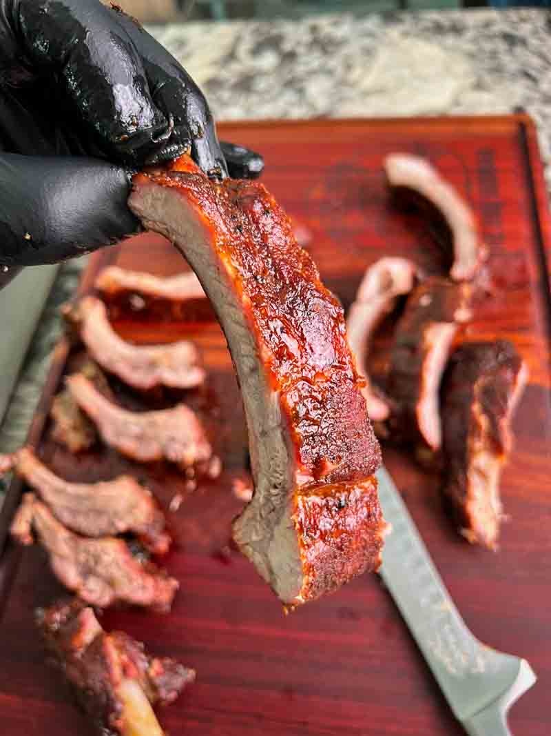 Big Green Egg Hot and Fast Baby Back Ribs