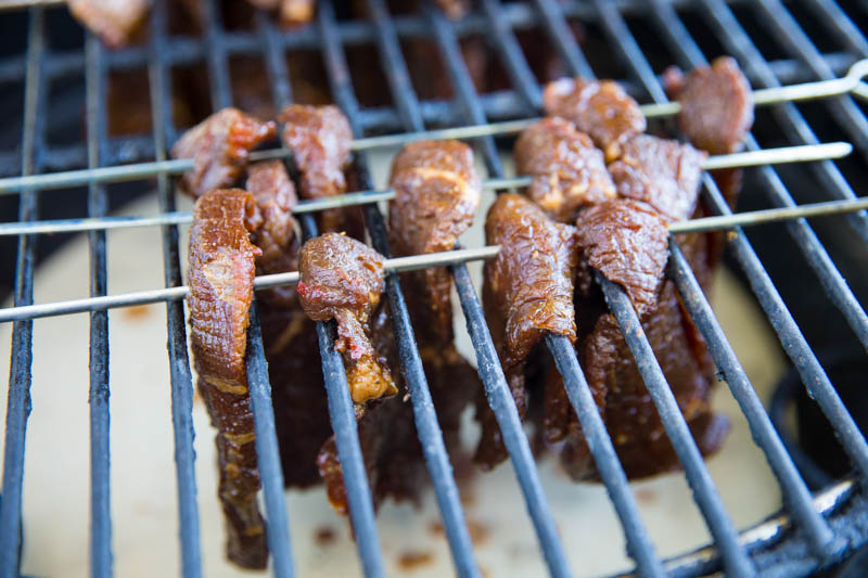 Homemade Beef Jerky Kamado Grill Style