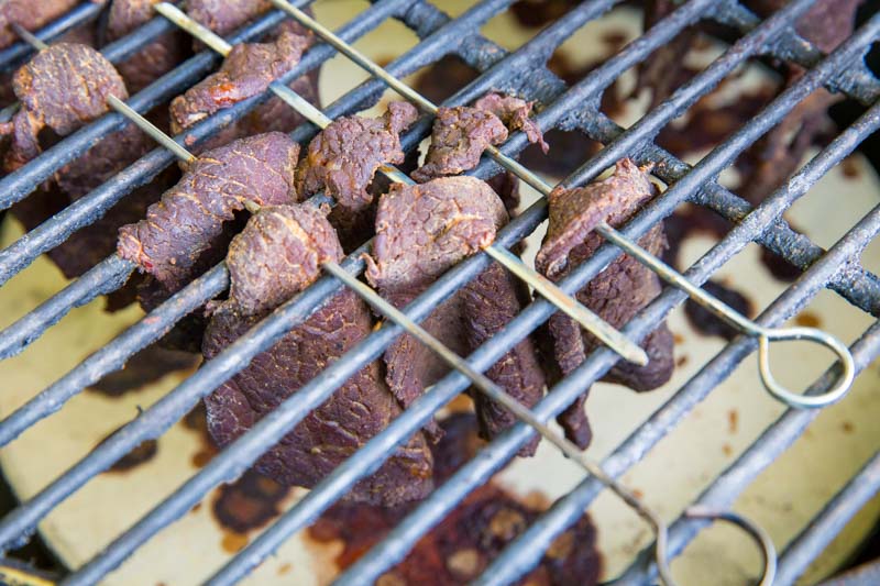 Homemade Beef Jerky Kamado Grill Style