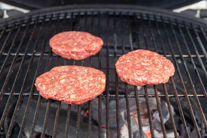 Big Green Egg Cheeseburgers