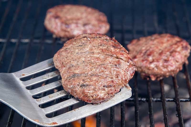 Big Green Egg Cheeseburgers