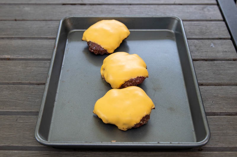 Big Green Egg Cheeseburgers