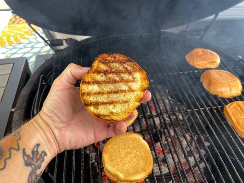 Big Green Egg Cheeseburgers