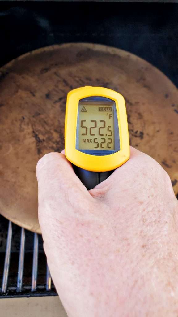 Temperature of pizza stone