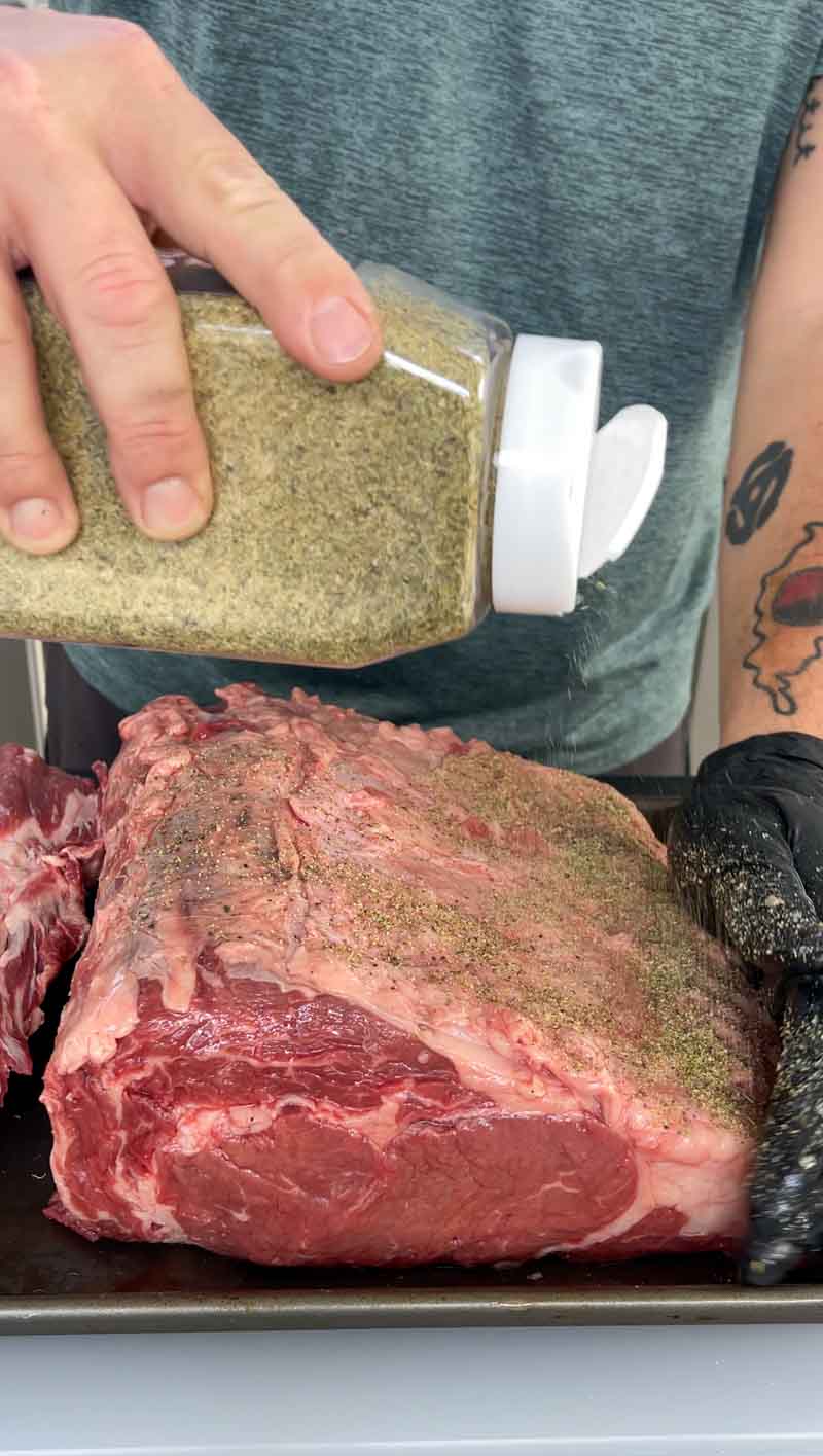 Big Green Egg Reverse Seared Prime Rib