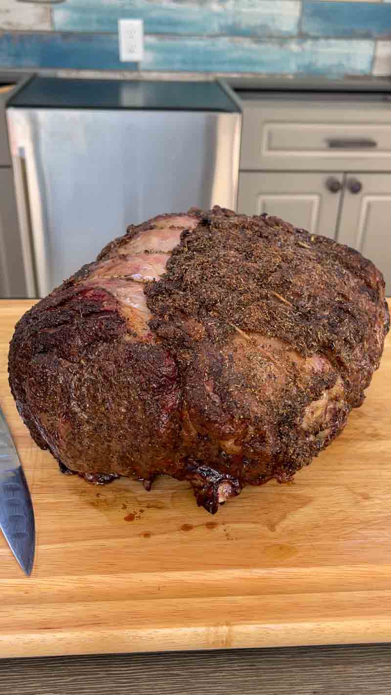 Prime Rib Roast on the Big Green Egg