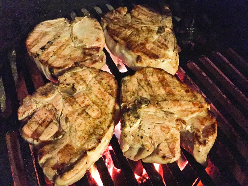 Big Green Egg Maple Brined Pork Chops
