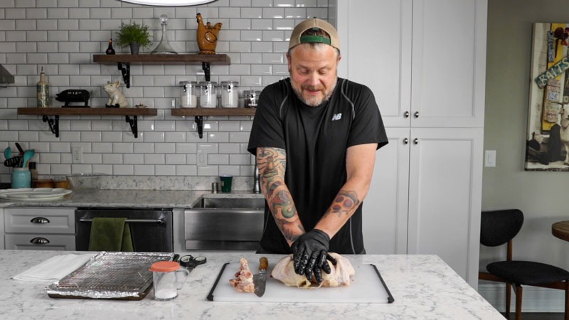 Big Green Egg Smoked Spatchcock Chicken