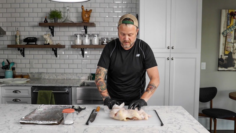 Big Green Egg Smoked Spatchcock Chicken