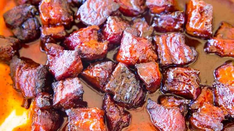 Big Green Egg Pork Belly Burnt Ends
