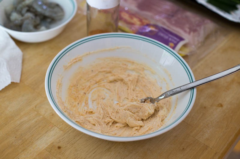 Big Green Egg Shrimp Goat Cheese ABT