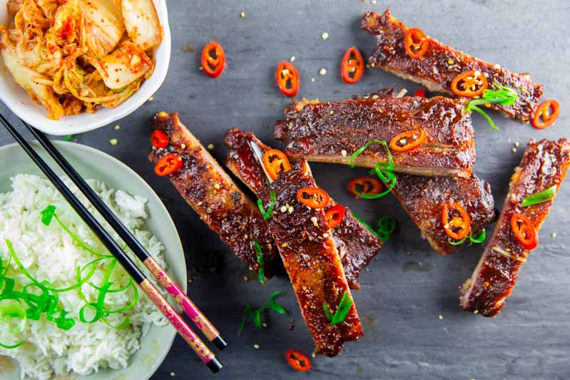 Gochujang Ribs: Big Green Egg Smoked Korean Spare Ribs