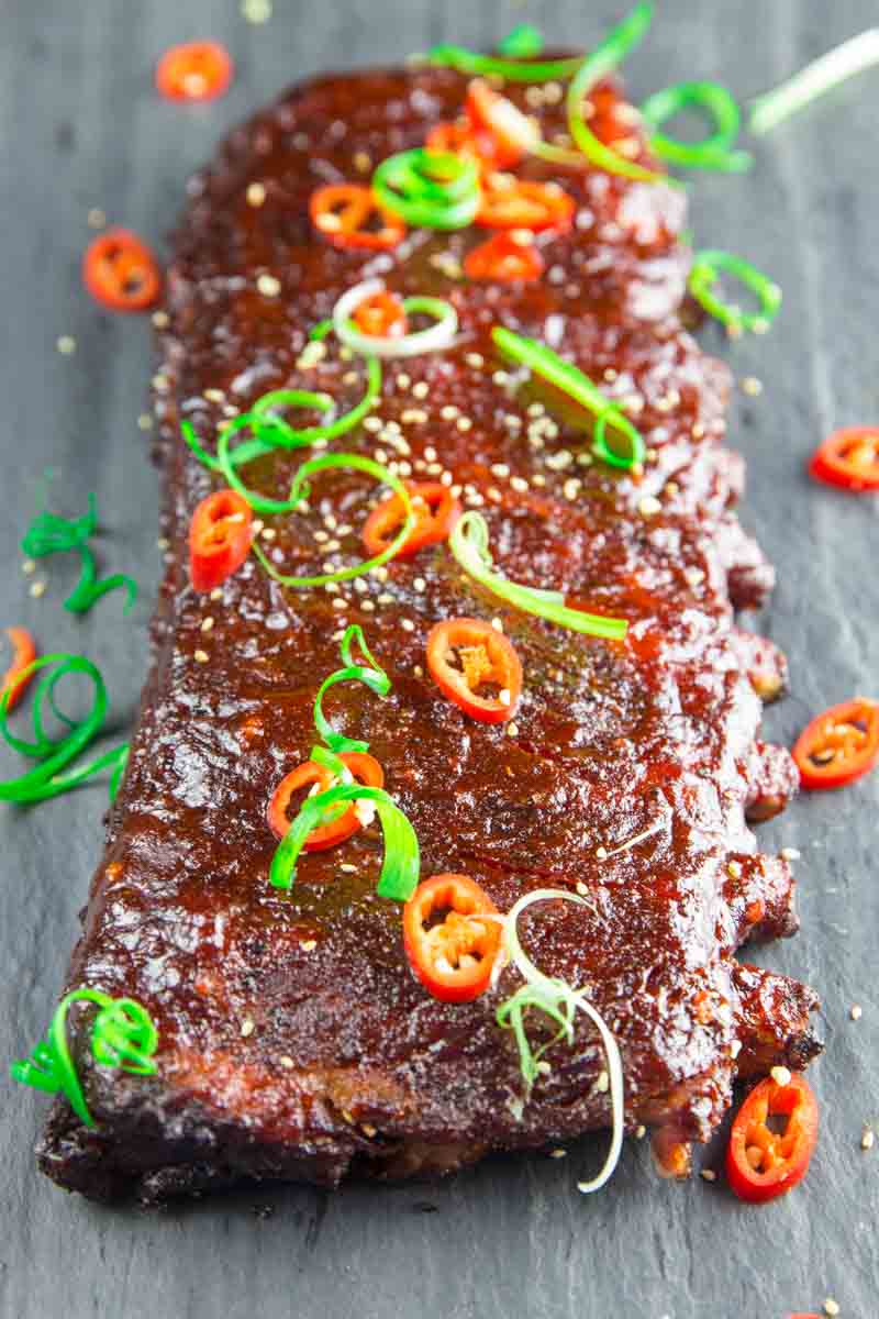 Gochujang Ribs: Big Green Egg Smoked Korean Spare Ribs