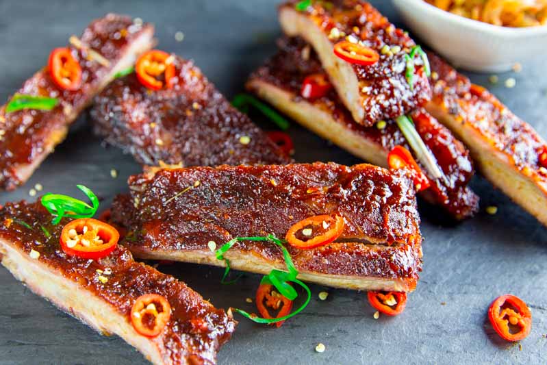 Gochujang Ribs: Big Green Egg Smoked Korean Spare Ribs