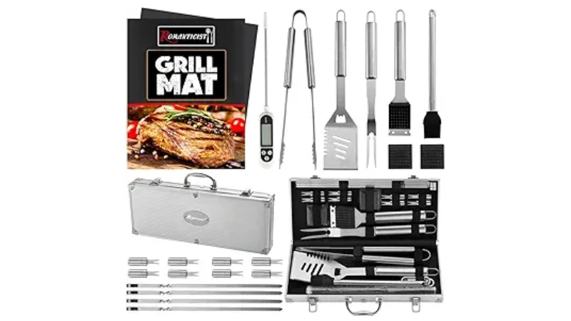 ROMANTICIST 23pcs Must-Have BBQ Grill Accessories Set