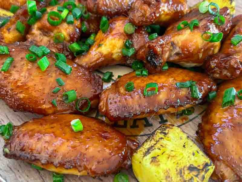 Hawaiian Huli Huli Chicken Wings on the Big Green Egg