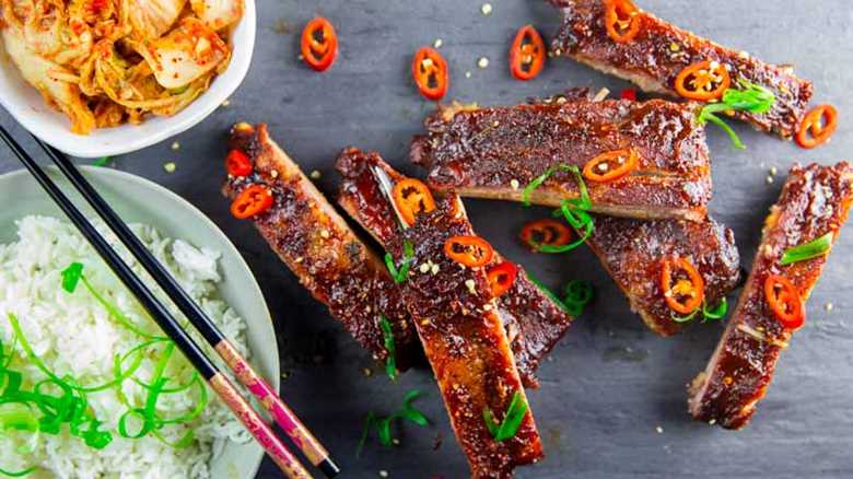 Gochujang Ribs: Big Green Egg Smoked Korean Spare Ribs
