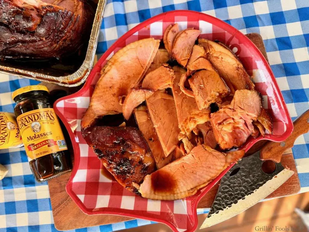 Plated Smoked Ham with Rum Glaze