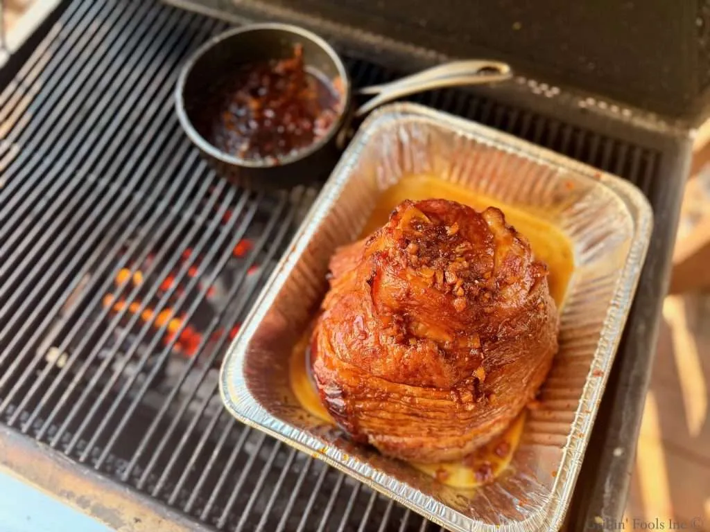 Overhead view of the ham