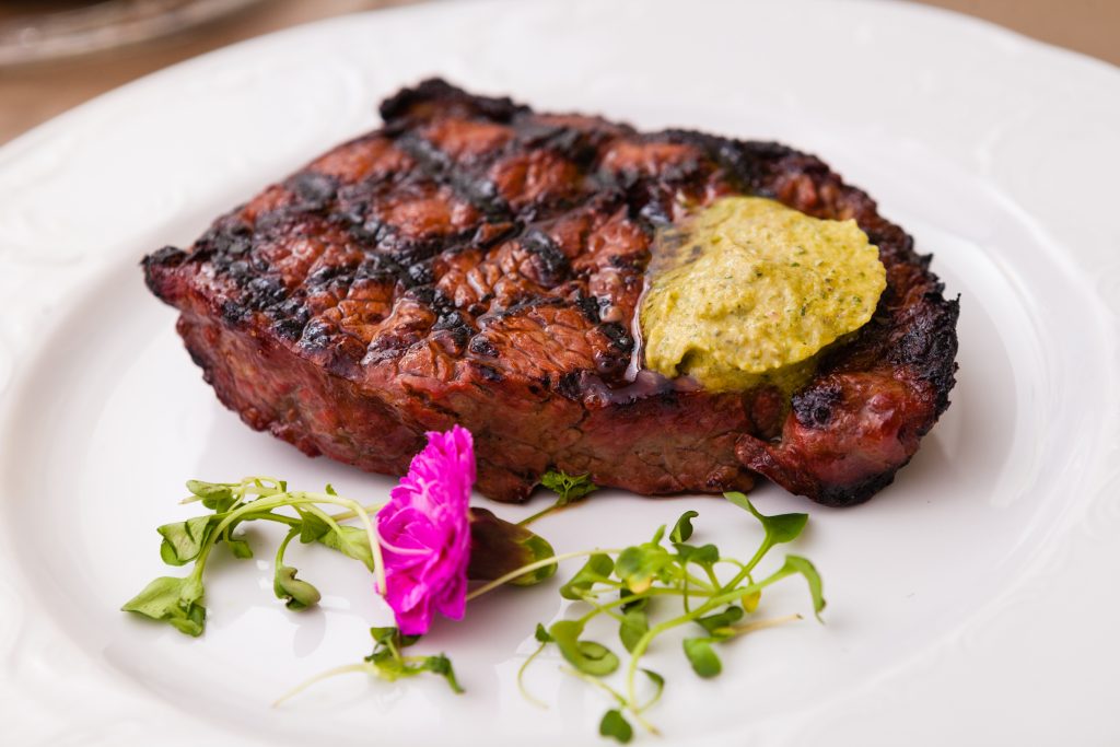 steak with butter