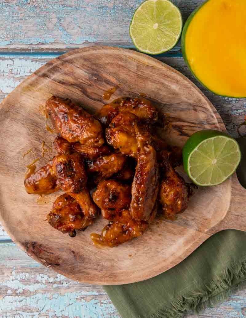 Big Green Egg Mango Habanero Wings