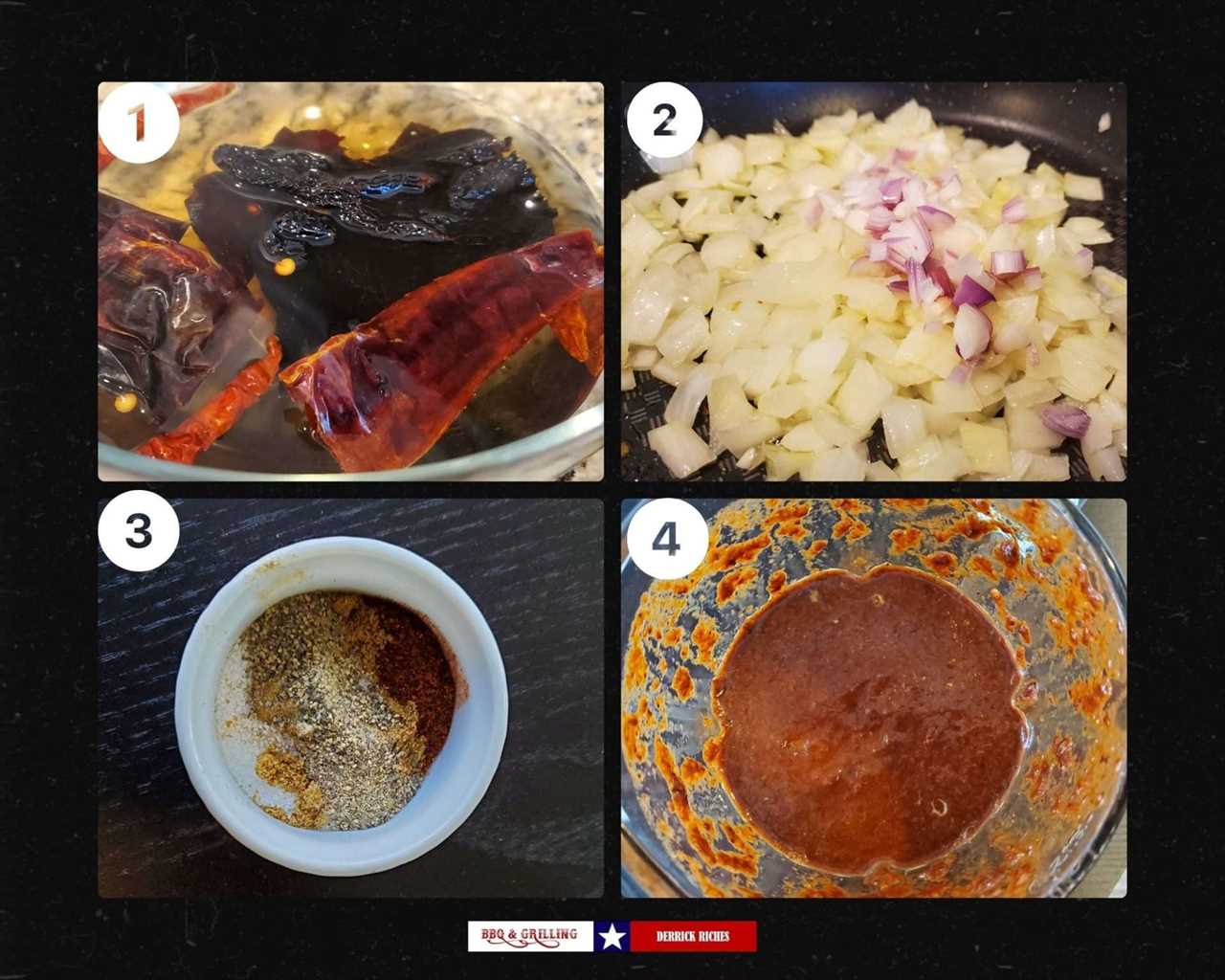Making the braising liquid for birria tacos