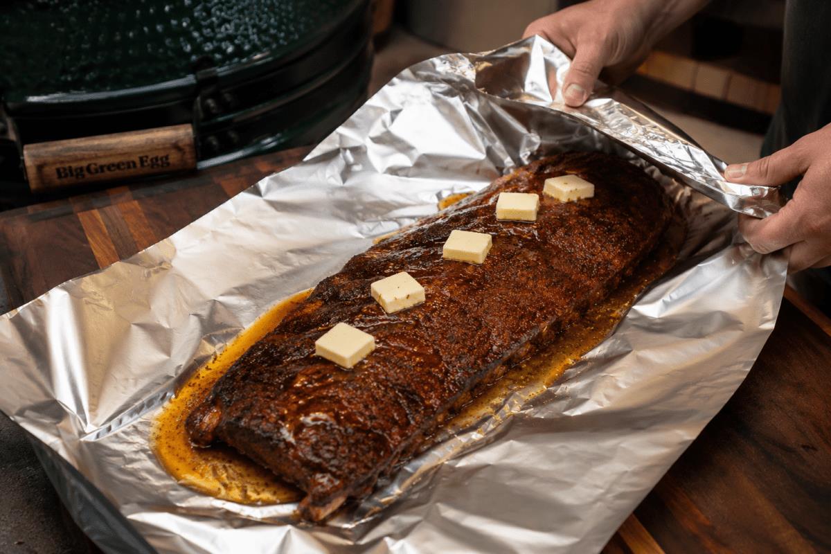 Cherry Coke Glazed St. Louis Ribs on the Big Green Egg