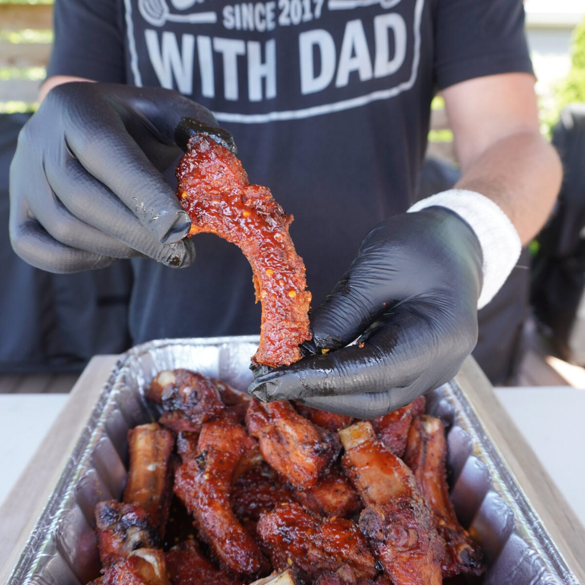 Sweet and Spicy party rib shown.