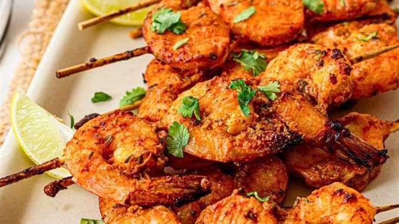 Grilled Achiote Shrimp Skewers
