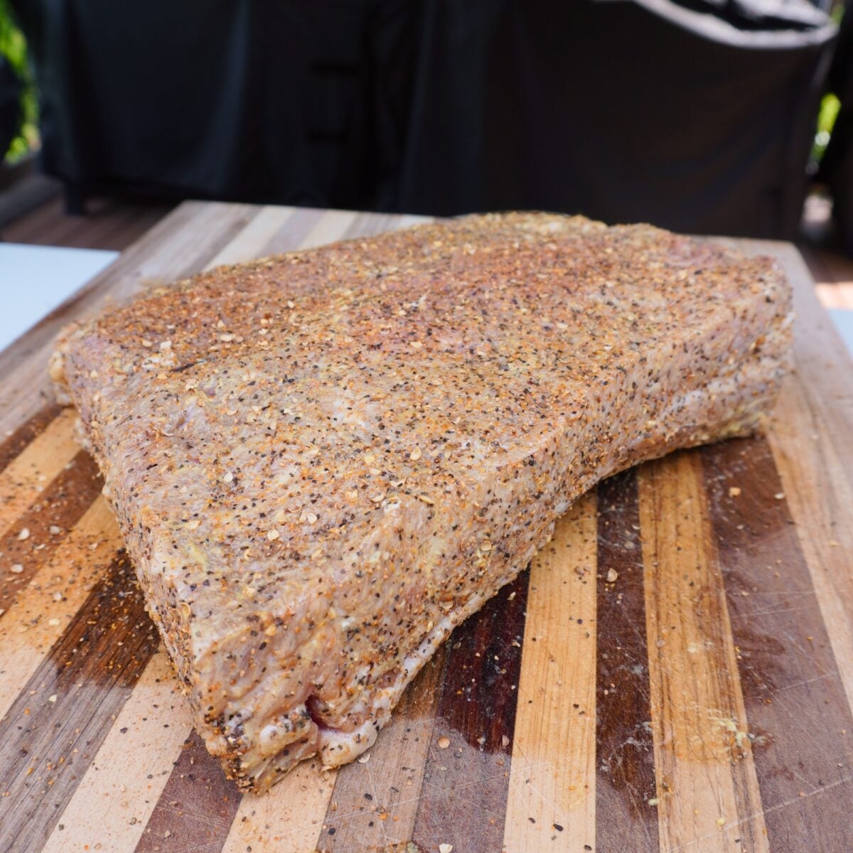 Seasoned beef ribs.