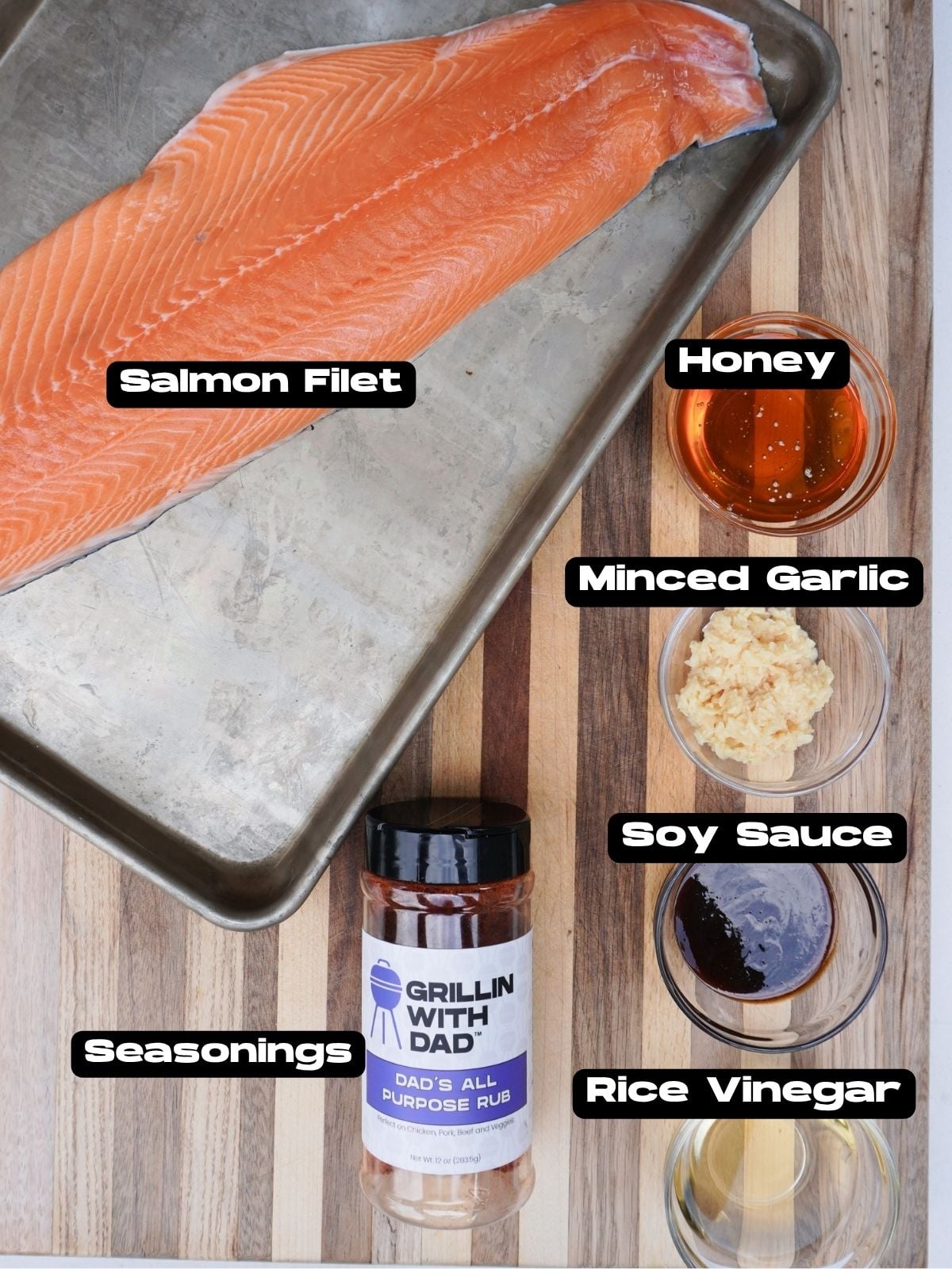 Smoked Braided Salmon ingredients.