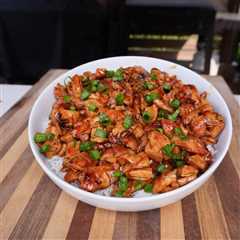 Grilled Bourbon Chicken Dish