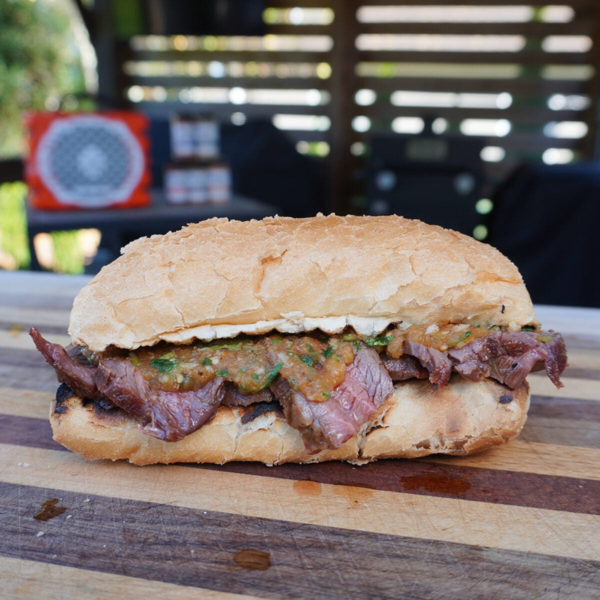 California style tri tip sandwich.