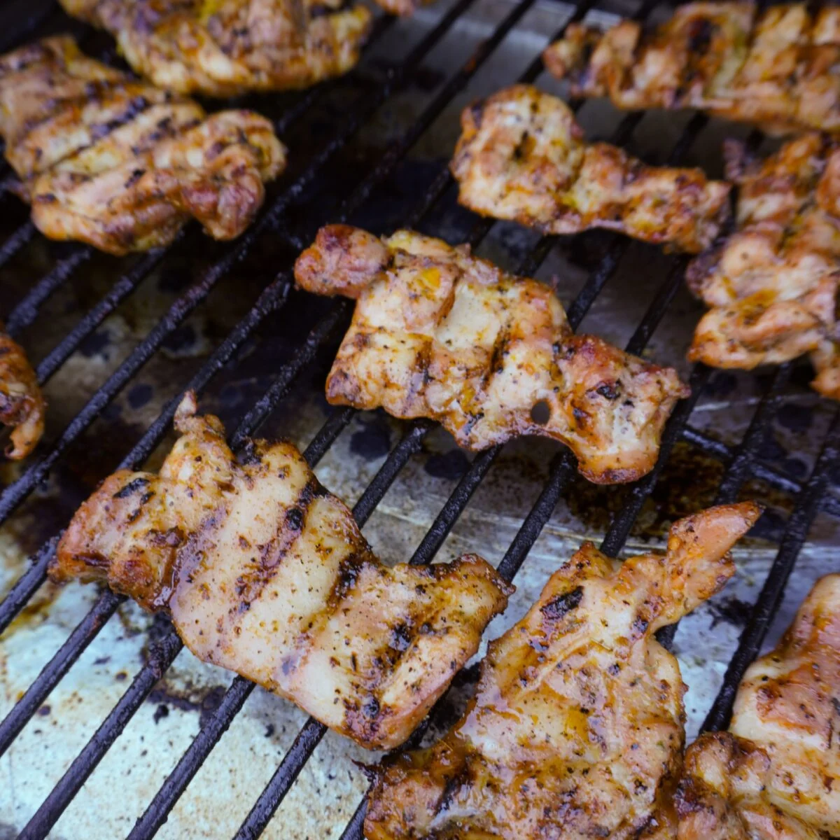 Grilled chicken thighs.