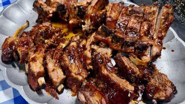 Smoked Baby Back Ribs with Apple Butter